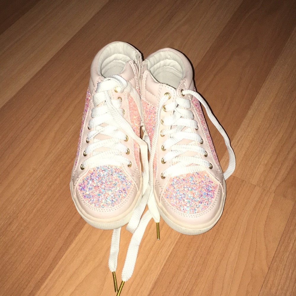 Pink glitter sneakers from justice